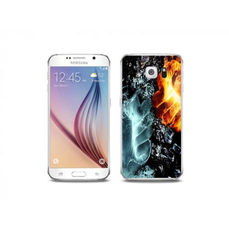 Zselés borítás mmCase Samsung Galaxy S6 Edge - víz és tűz