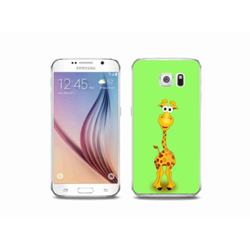 Gél borítás mmCase Samsung Galaxy S6 készülékhez - rajzfilm zsiráf