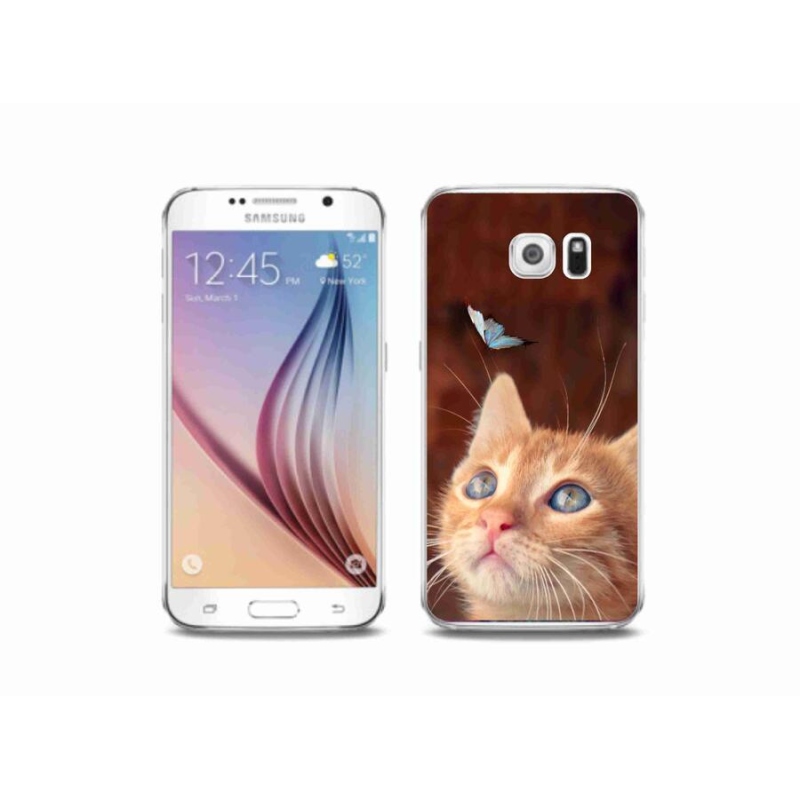 Gél borítás mmCase Samsung Galaxy S6 készülékhez - pillangó és cica