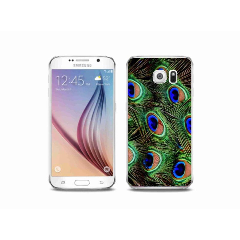 Zselés borítás mmCase Samsung Galaxy S6 készülékhez - pávatoll