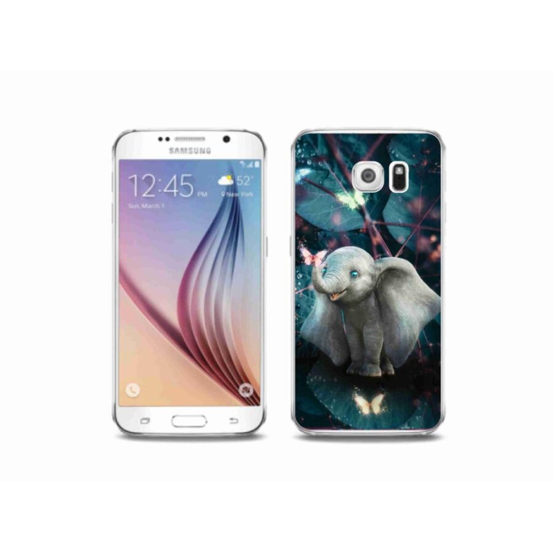 Gél borítás mmCase Samsung Galaxy S6 készülékhez - aranyos elefánt