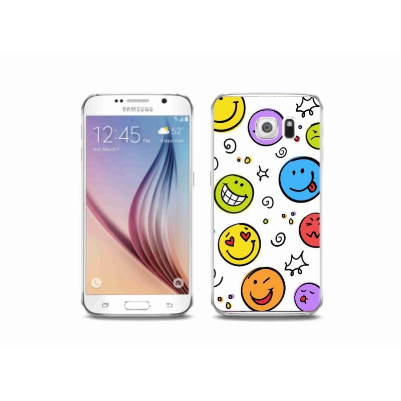 Gél borítás mmCase Samsung Galaxy S6 készülékhez - smiley-k