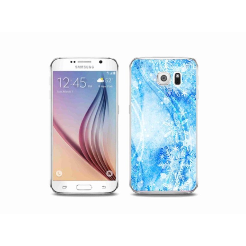 Gél borítás mmCase Samsung Galaxy S6 készülékhez - hópelyhek