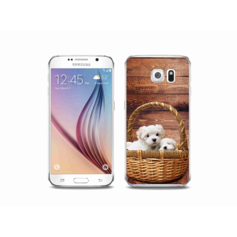 Gél borítás mmCase Samsung Galaxy S6 készülékhez - kölyökkutyák