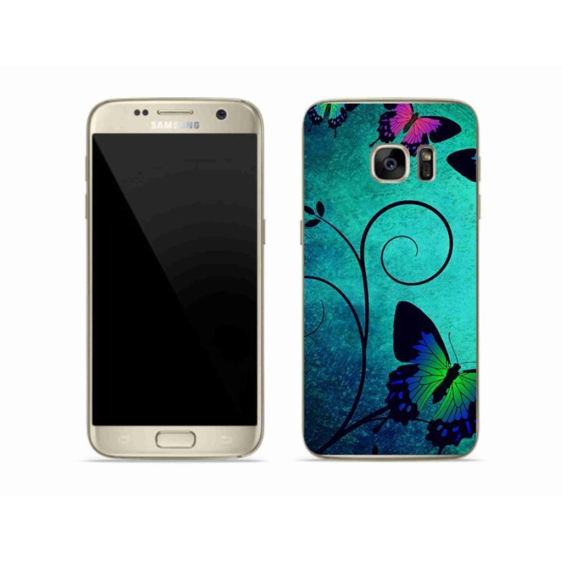 Gél védőhuzat mmCase Samsung Galaxy S7 készülékhez - színes pillangók