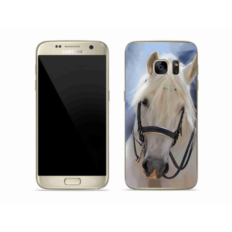 Gél borítás mmCase Samsung Galaxy S7 készülékhez - fehér ló