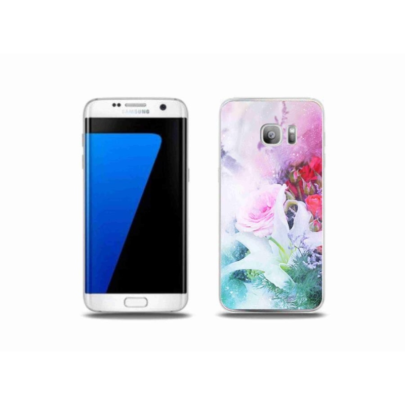 Gél borítás mmCase Samsung Galaxy S7 Edge készülékhez - virágok 4