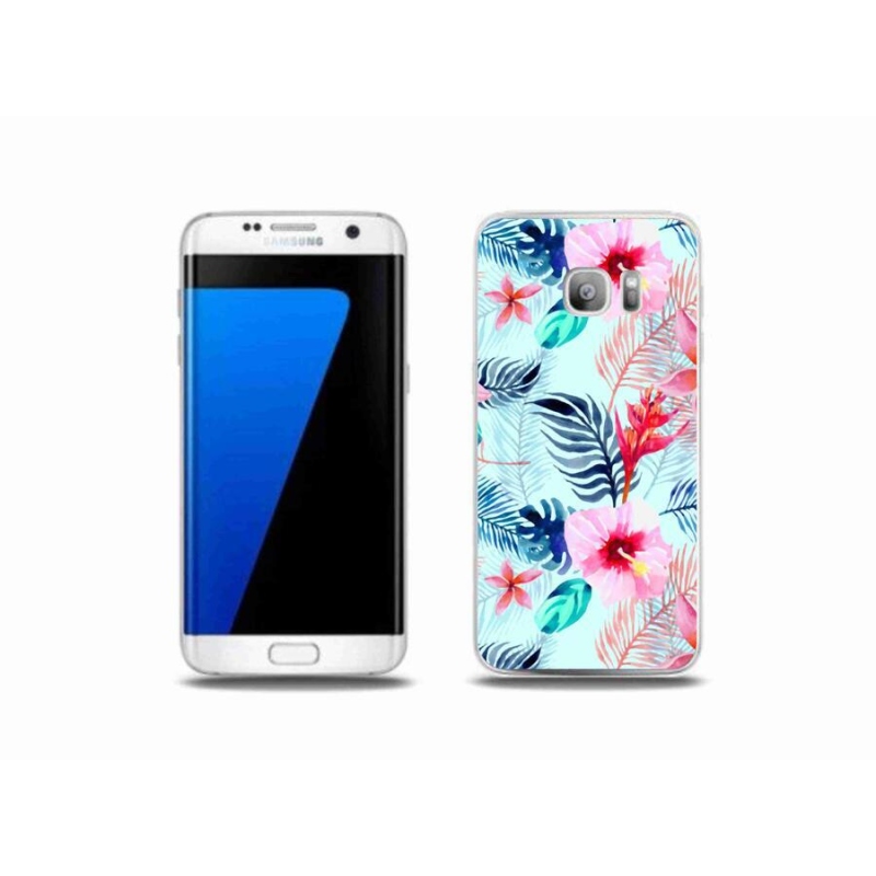 Gél borítás mmCase Samsung Galaxy S7 Edge készülékhez - virágok