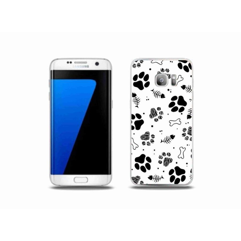 Gél borítás mmCase Samsung Galaxy S7 Edge készülékhez - kutyamancsok 1