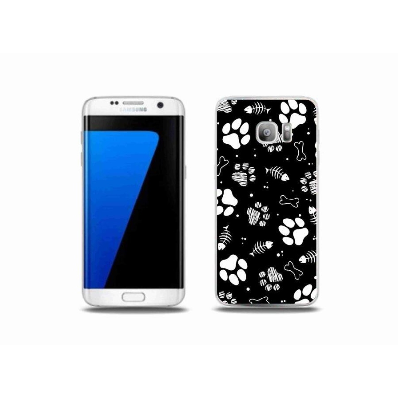 Gél borítás mmCase Samsung Galaxy S7 Edge készülékhez - kutyamancsok