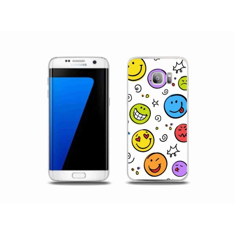 Gél borítás mmCase Samsung Galaxy S7 Edge készülékhez - smiley-k