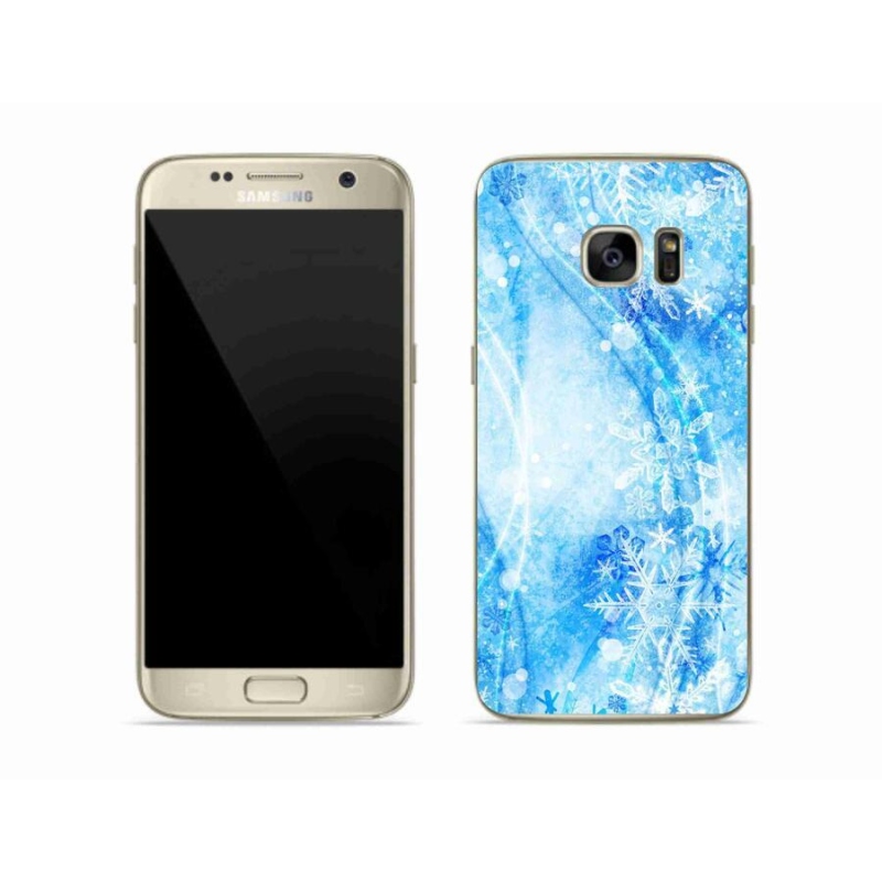Gél borítás mmCase Samsung Galaxy S7 Edge készülékhez - hópelyhek