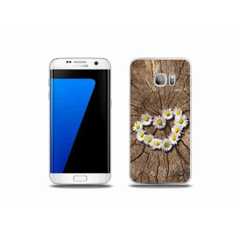 Zselés borítás mmCase Samsung Galaxy S7 Edge készülékhez - százszorszépek szíve
