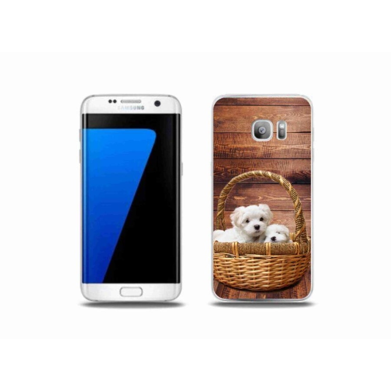 Gél borítás mmCase Samsung Galaxy S7 Edge készülékhez - kölyökkutyák