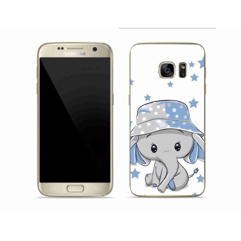 Gél védőhuzat mmCase Samsung Galaxy S7 készülékhez - kék elefánt