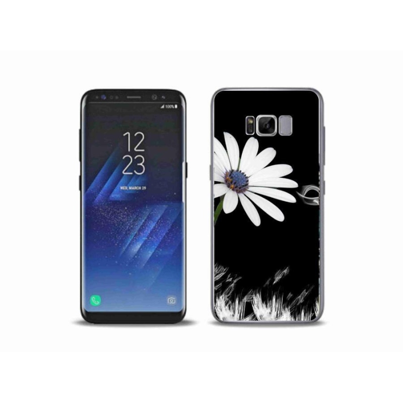 Gél védőhuzat mmCase Samsung Galaxy S8 Plus készülékhez - fehér virág