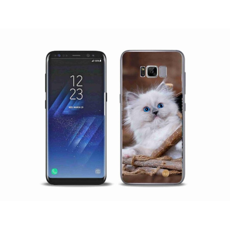 Gél védőhuzat mmCase Samsung Galaxy S8 Plus készülékhez - fehér cica
