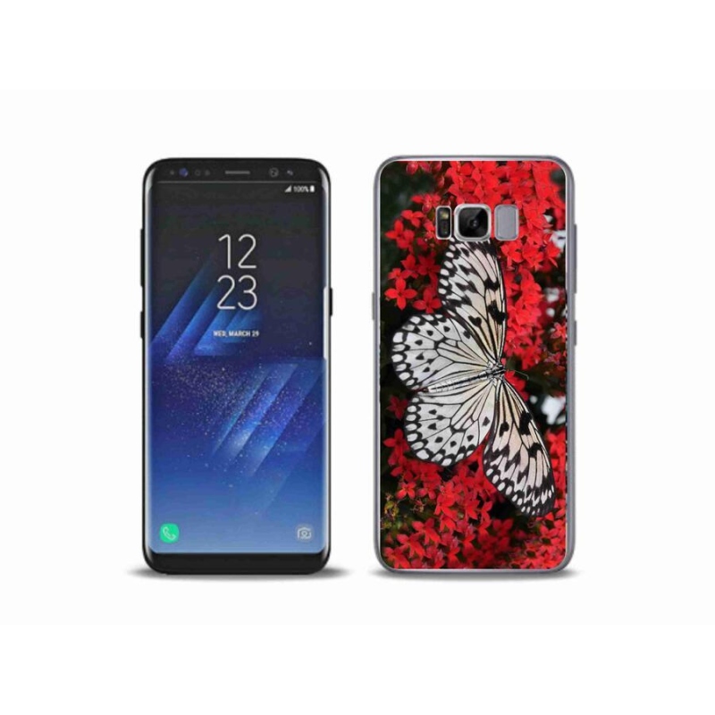Zselés borítás mmCase Samsung Galaxy S8 Plus - fekete-fehér pillangó 1
