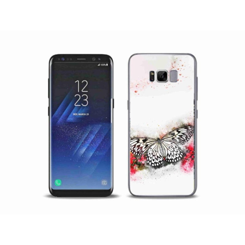 Zselés borítás mmCase Samsung Galaxy S8 Plus készülékhez - fekete-fehér pillangó