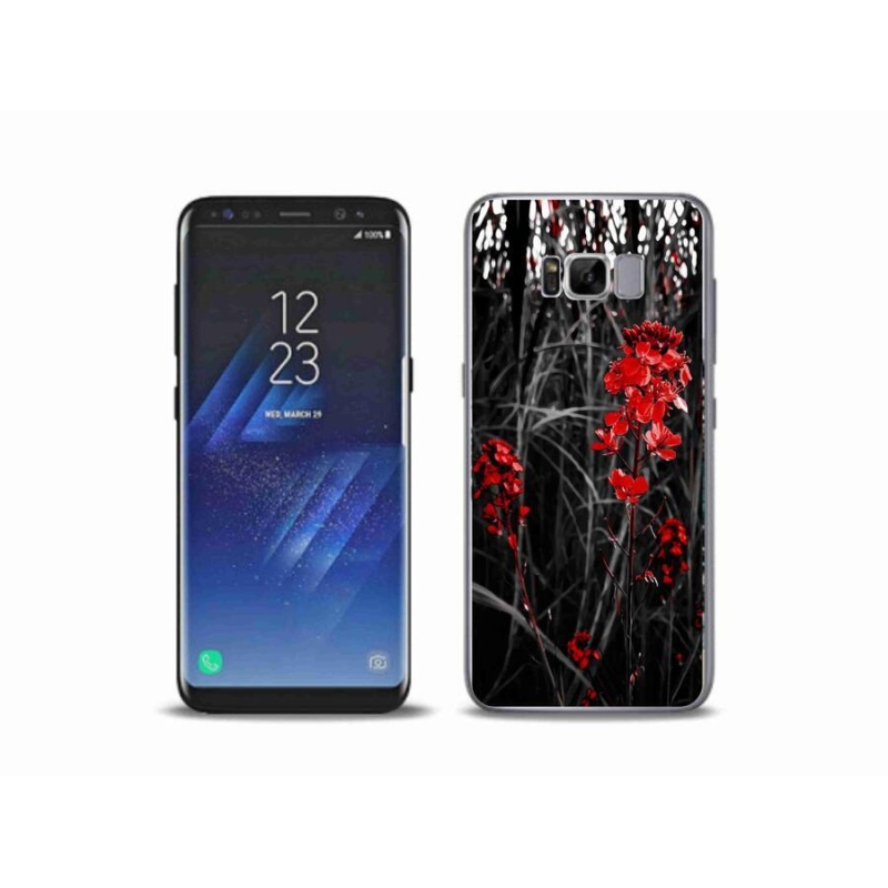 Zselés borítás mmCase Samsung Galaxy S8 Plus - piros növényhez