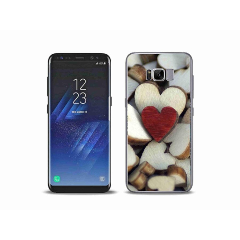 Zselés borítás mmCase Samsung Galaxy S8 Plus készülékhez - gravírozott piros szív