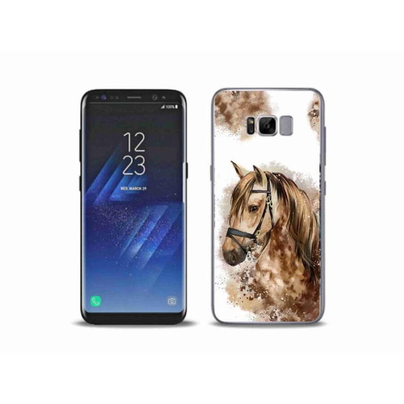Zselés borítás mmCase Samsung Galaxy S8 Plus készülékhez - barna rajzfilm ló