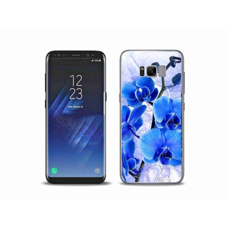 Gél védőhuzat mmCase Samsung Galaxy S8 Plus készülékhez - kék virágok