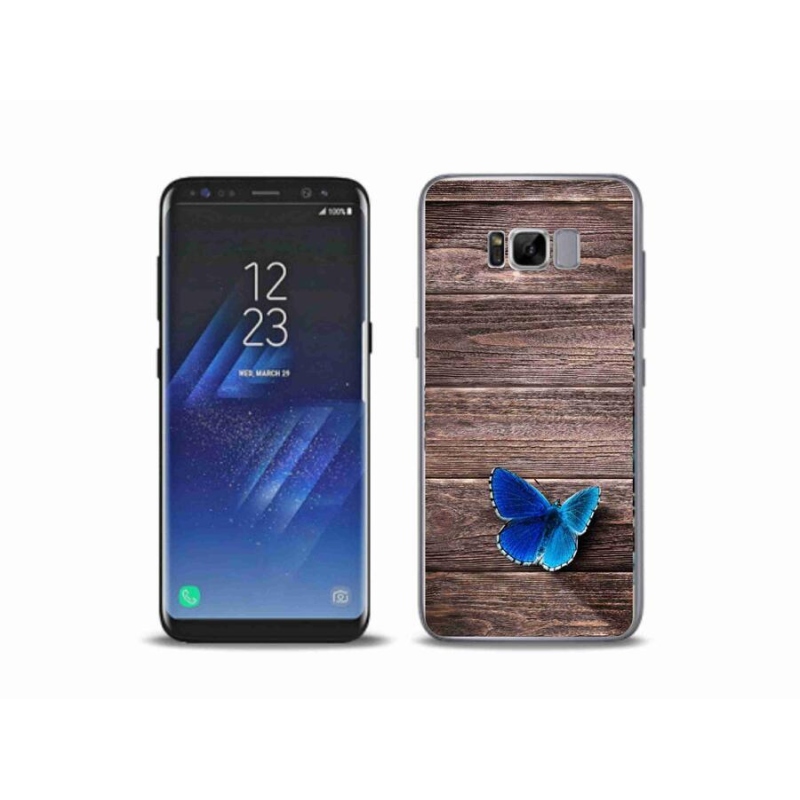 Gél védőhuzat mmCase Samsung Galaxy S8 Plus - kék pillangó 1
