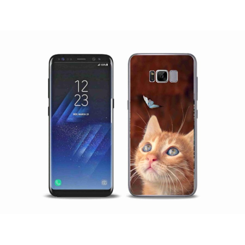Gél borítás mmCase Samsung Galaxy S8 Plus készülékhez - pillangó és cica
