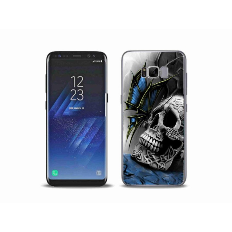 Gél borítás mmCase Samsung Galaxy S8 Plus készülékhez - pillangó és koponya