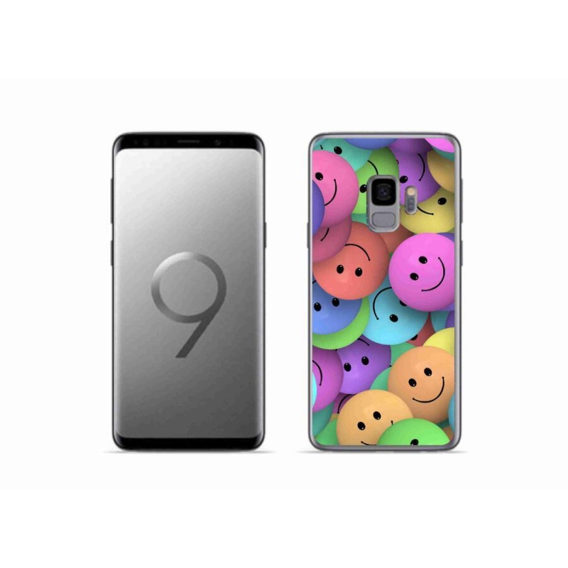 Gél borító mmCase a mobiltelefonon Samsung Galaxy S9 - színes smiley-k