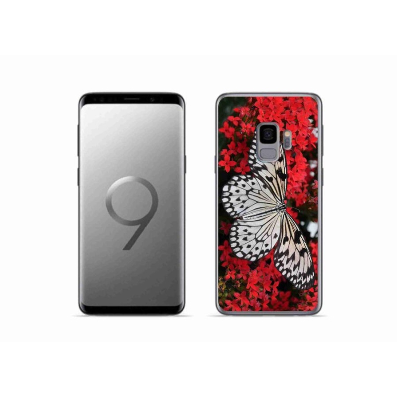 Zselés borítás mmCase Samsung Galaxy S9 - fekete-fehér pillangó 1