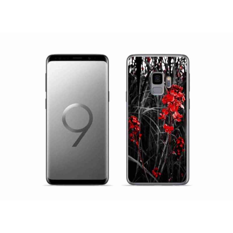 Gél borítás mmCase Samsung Galaxy S9 - piros növényhez