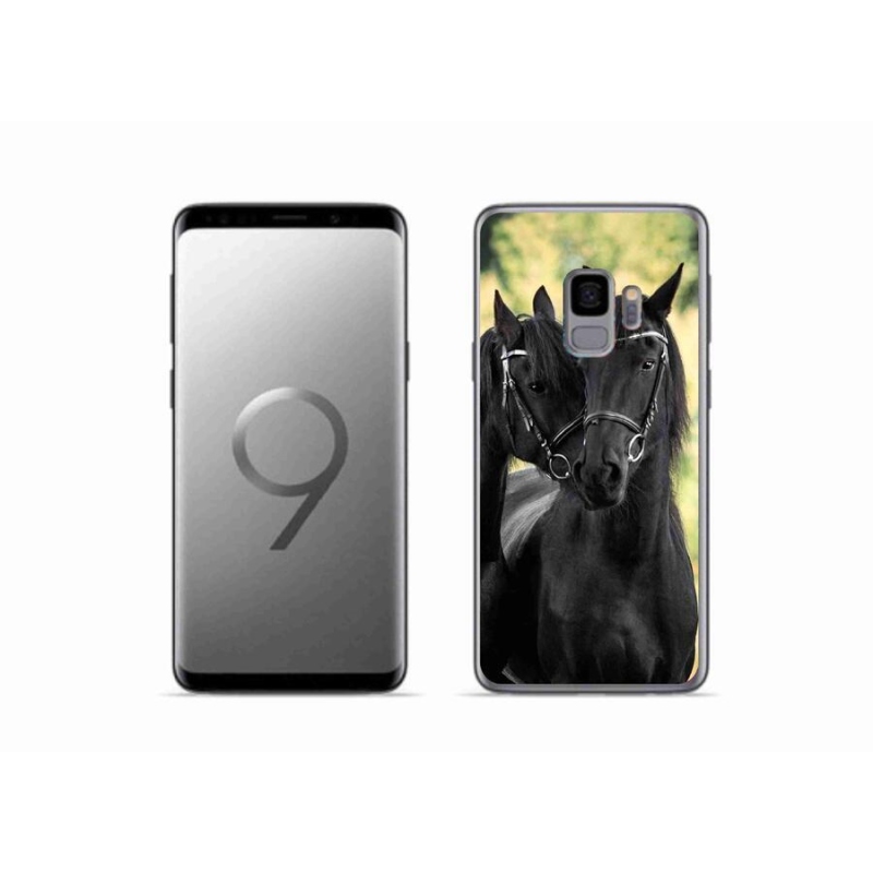 Zselés borítás mmCase Samsung Galaxy S9 - két fekete ló