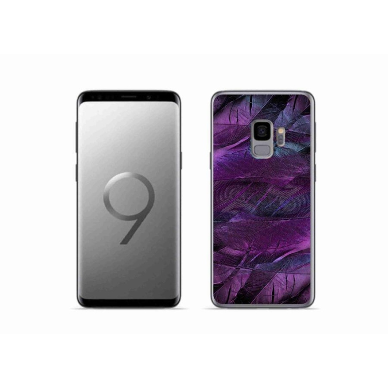 Zselés borítás mmCase Samsung Galaxy S9 - lila tollakhoz