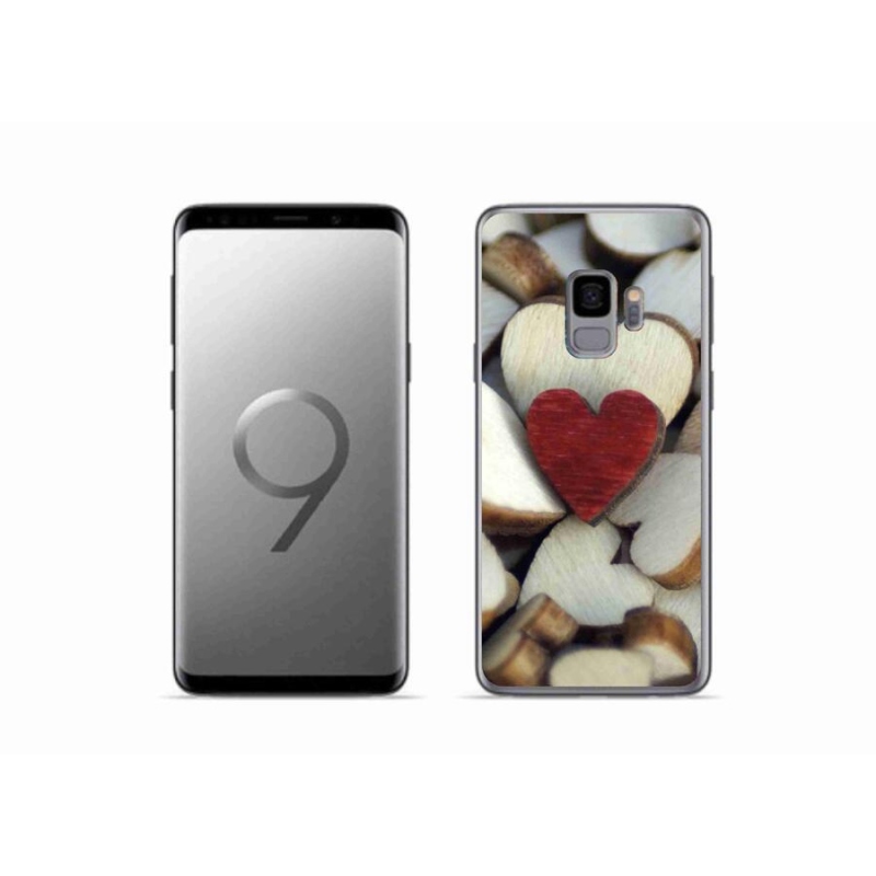 Zselés borítás mmCase Samsung Galaxy S9 készülékhez - gravírozott piros szív