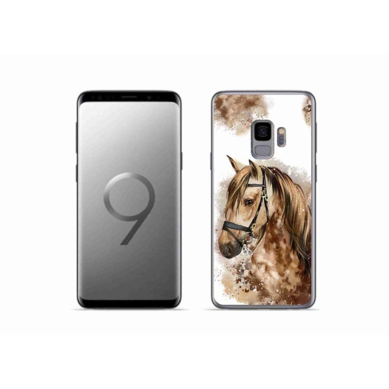 Zselés borítás mmCase Samsung Galaxy S9 - barna rajzfilm lóhoz