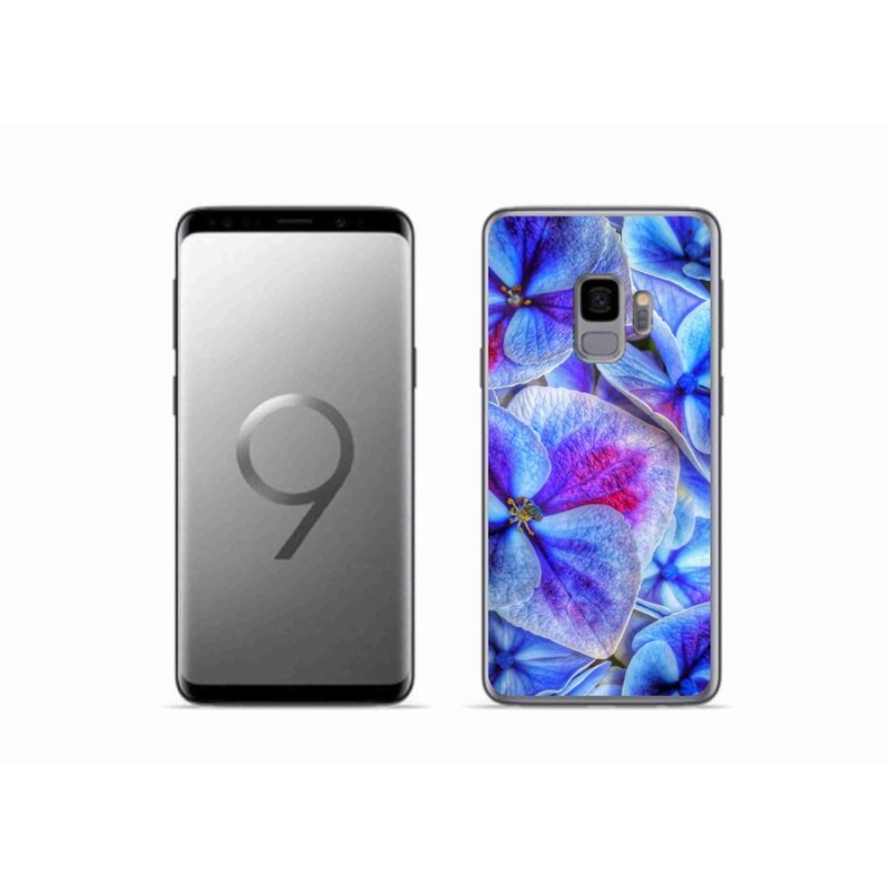 Gél védőhuzat mmCase Samsung Galaxy S9 - kék virágok 1