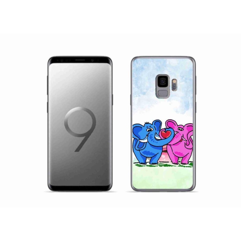Gél borítás mmCase Samsung Galaxy S9 készülékhez - szerelmes elefántok