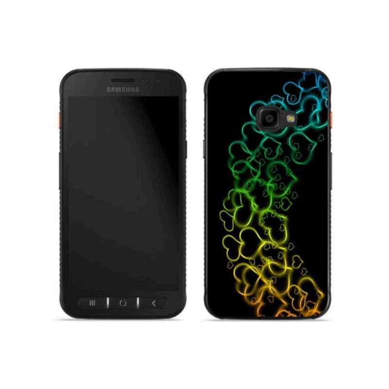 Zselés borítás mmCase Samsung Galaxy Xcover 4S készülékhez - színes szívek