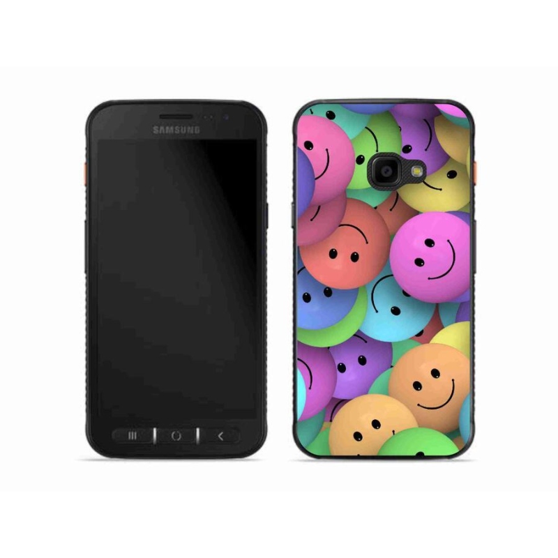 Gél borító mmCase a mobiltelefonon Samsung Galaxy Xcover 4S - színes smiley-k