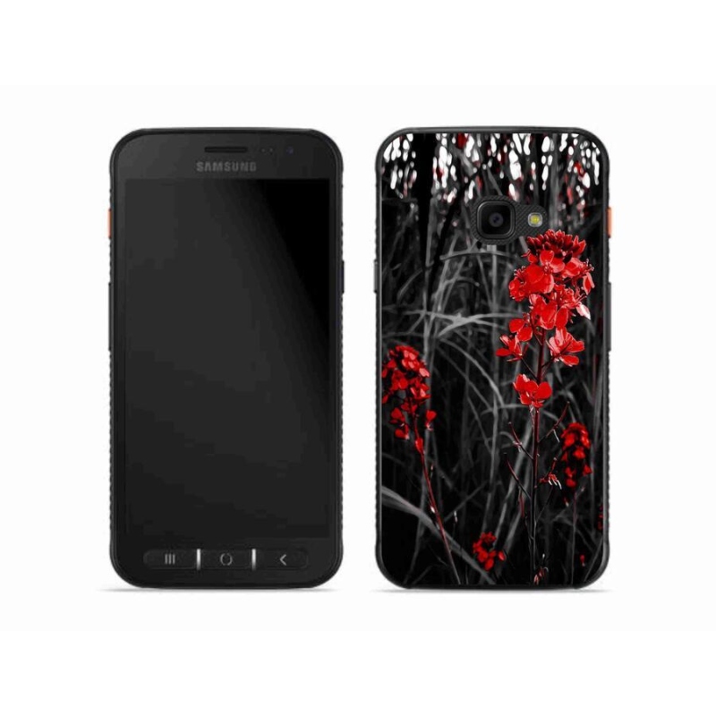 Gél borítás mmCase Samsung Galaxy Xcover 4S - piros növényhez