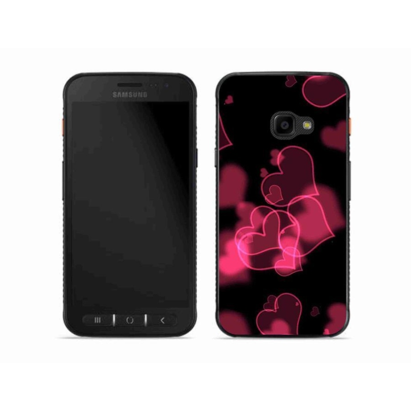 Zselés borítás mmCase Samsung Galaxy Xcover 4S készülékhez - piros szívek