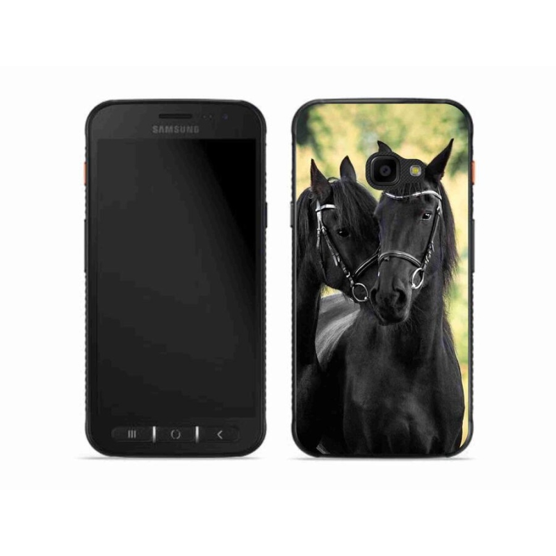 Gél borítás mmCase Samsung Galaxy Xcover 4S - két fekete ló