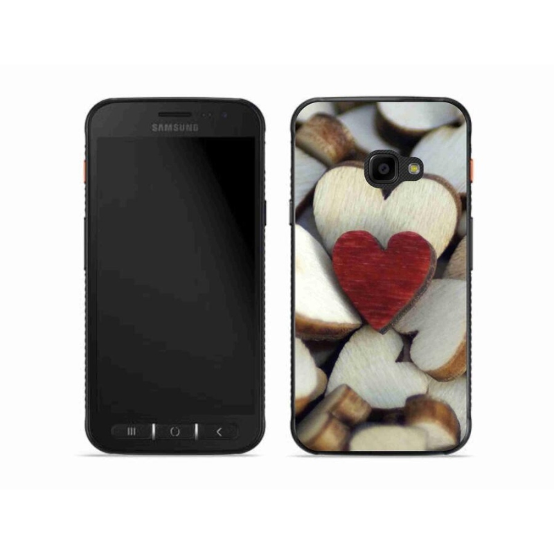 Gél borítás mmCase Samsung Galaxy Xcover 4S készülékhez - gravírozott piros szív
