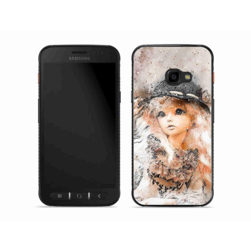 Gél borítás mmCase Samsung Galaxy Xcover 4S - lány kalapos sapkával