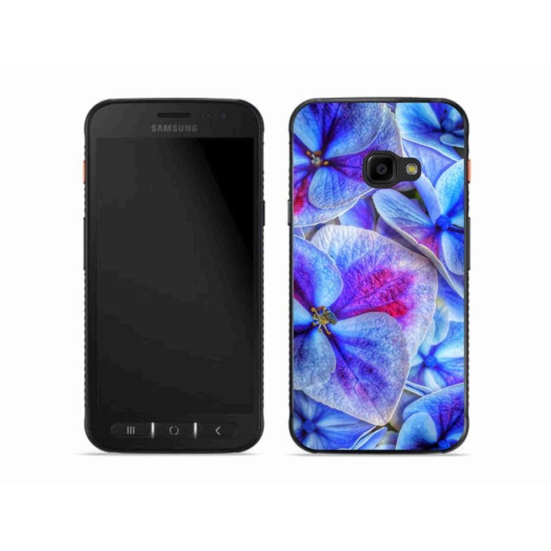 Gél védőhuzat mmCase Samsung Galaxy Xcover 4S - kék virágok 1