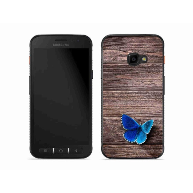 Gél védőhuzat mmCase Samsung Galaxy Xcover 4S - kék pillangó 1