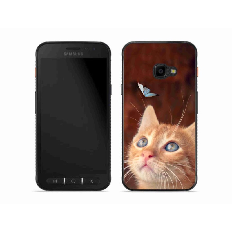 Gél borítás mmCase Samsung Galaxy Xcover 4S készülékhez - pillangó és cica