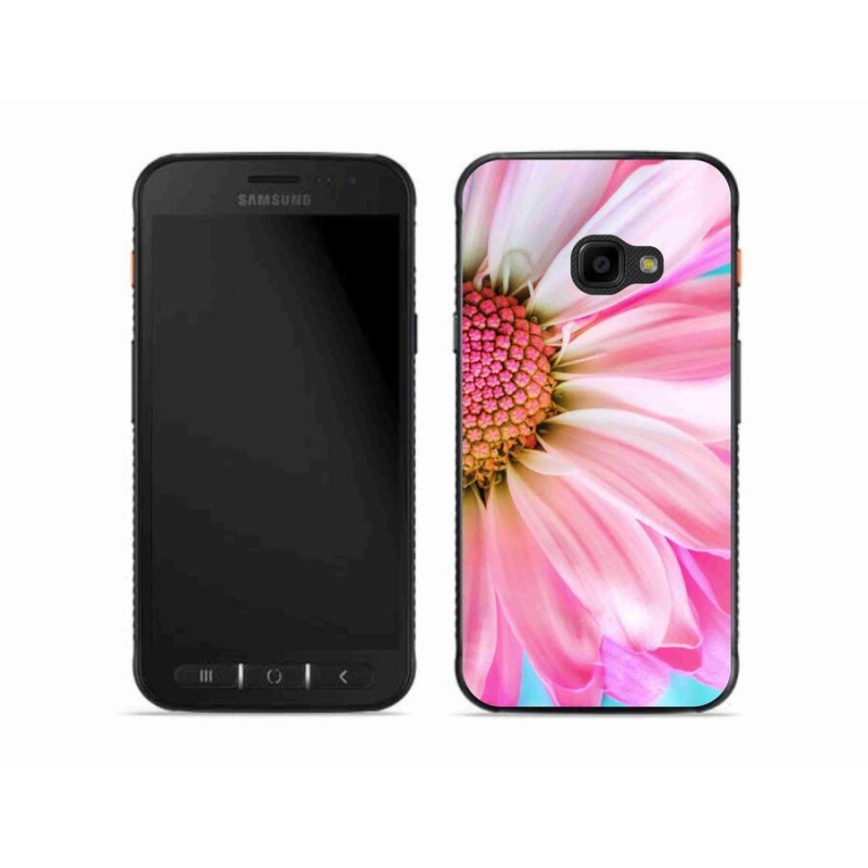 Gél védőhuzat mmCase Samsung Galaxy Xcover 4S készülékhez - rózsaszín virág